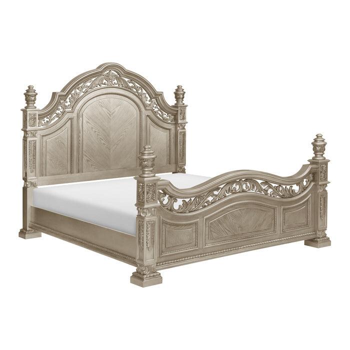 Homelegance - Catalonia 6 Piece Eastern King Bedroom Set In Platinum Gold - 1824Pgk-1Ek-6 - ATL FURNITURE