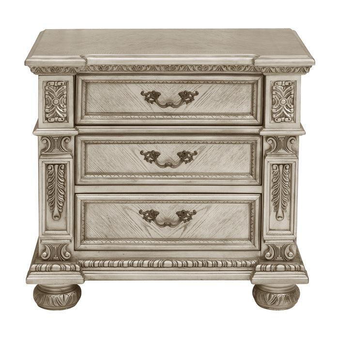 Homelegance - Catalonia Platinum Gold Nightstand - 1824Pg-4 - ATL FURNITURE