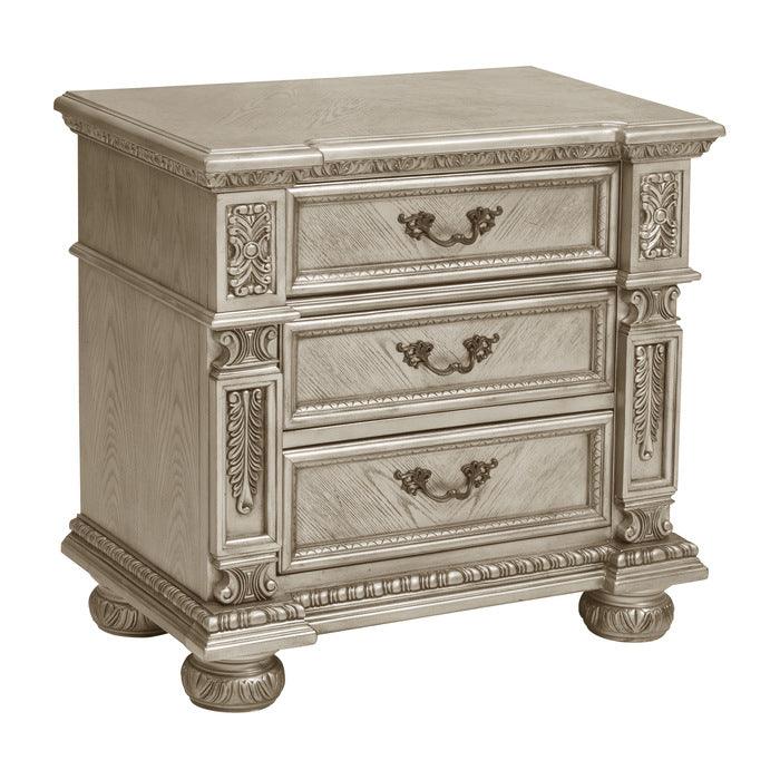 Homelegance - Catalonia Platinum Gold Nightstand - 1824Pg-4 - ATL FURNITURE