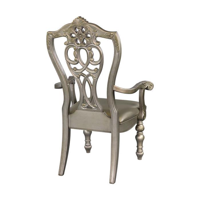 Homelegance - Catalonia Platinum Gold Arm Chair (Set Of 2) - 1824Pga - ATL FURNITURE