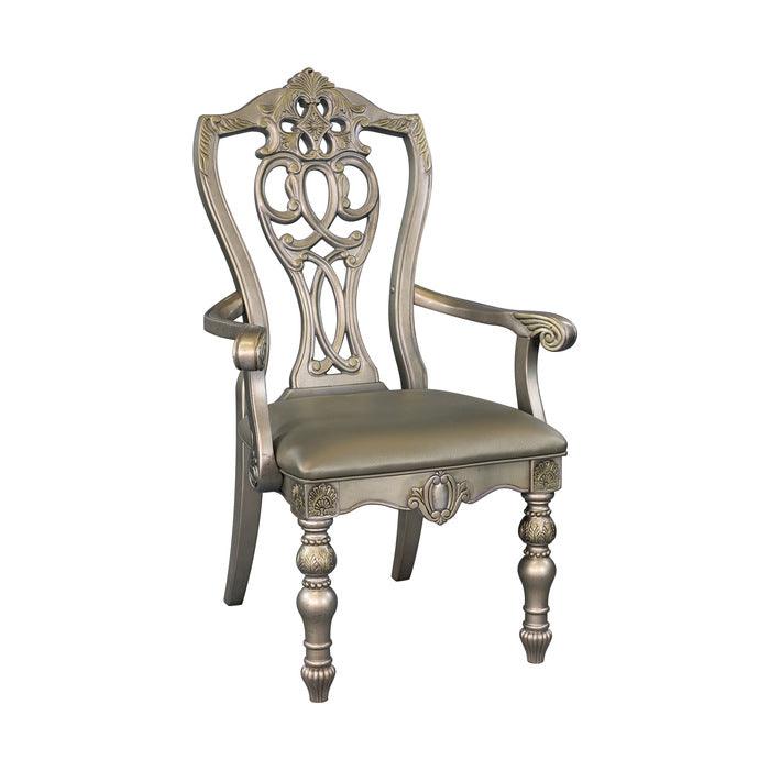 Homelegance - Catalonia Platinum Gold Arm Chair (Set Of 2) - 1824Pga - ATL FURNITURE