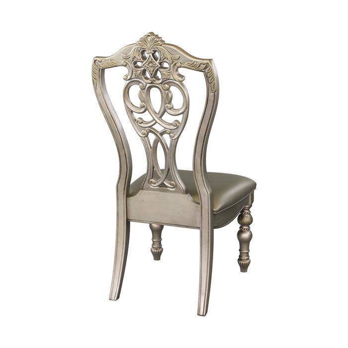 Homelegance - Catalonia Platinum Gold Side Chair (Set Of 2) - 1824Pgs - ATL FURNITURE