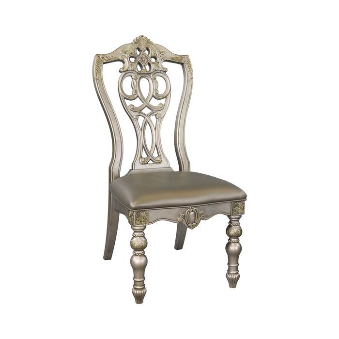 Homelegance - Catalonia Platinum Gold Side Chair (Set Of 2) - 1824Pgs - ATL FURNITURE