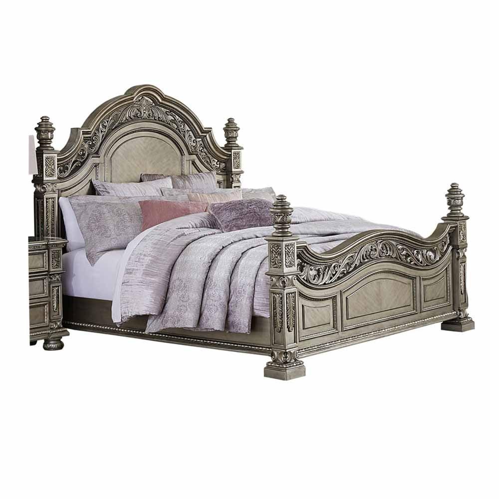 Homelegance - Catalonia Eastern King Bed In Platinum Gold - 1824Pgk-1Ek - ATL FURNITURE