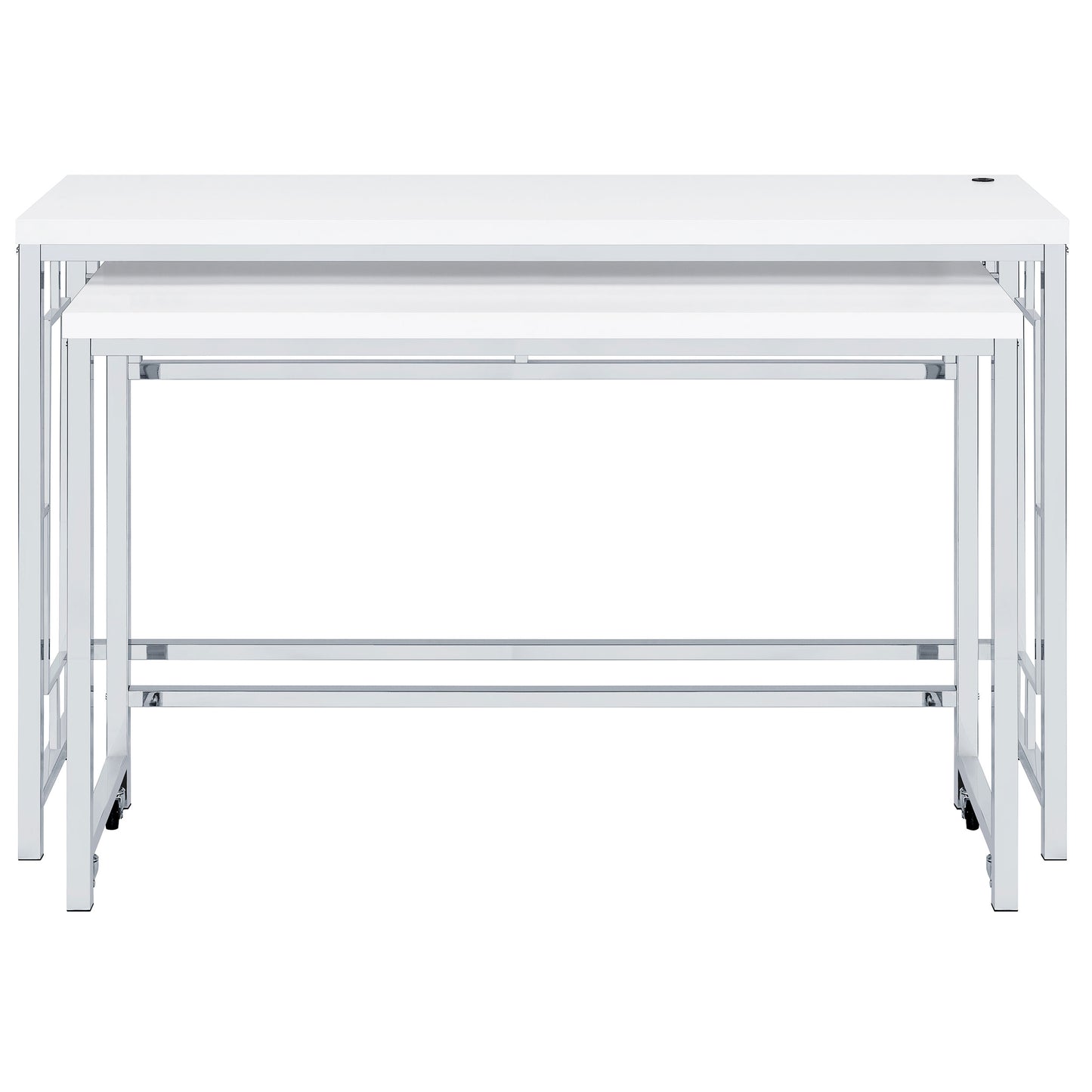 Jackson 4-piece Multipurpose Counter Height Table Set White and Chrome