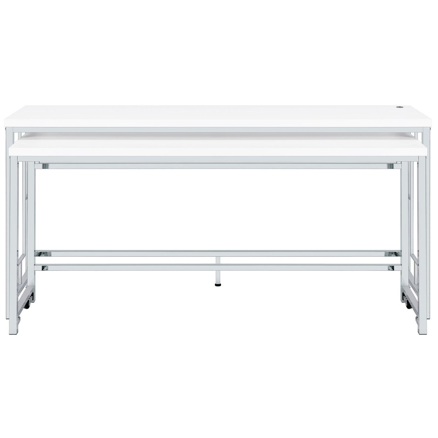 Jackson 5-piece Multipurpose Counter Height Table Set White and Chrome