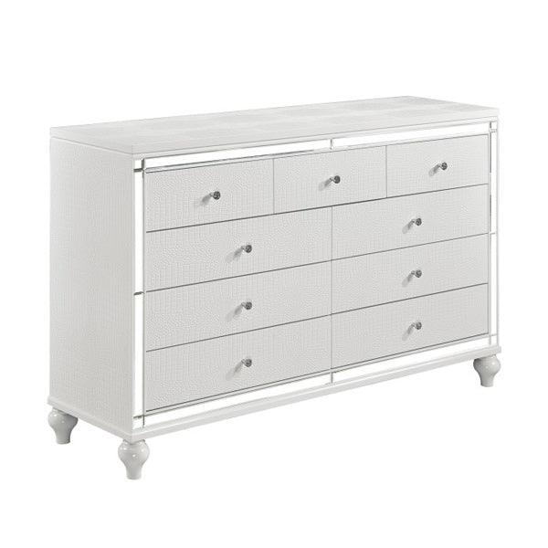 Homelegance - Alonza Bright White Dresser - 1845-5 - ATL FURNITURE