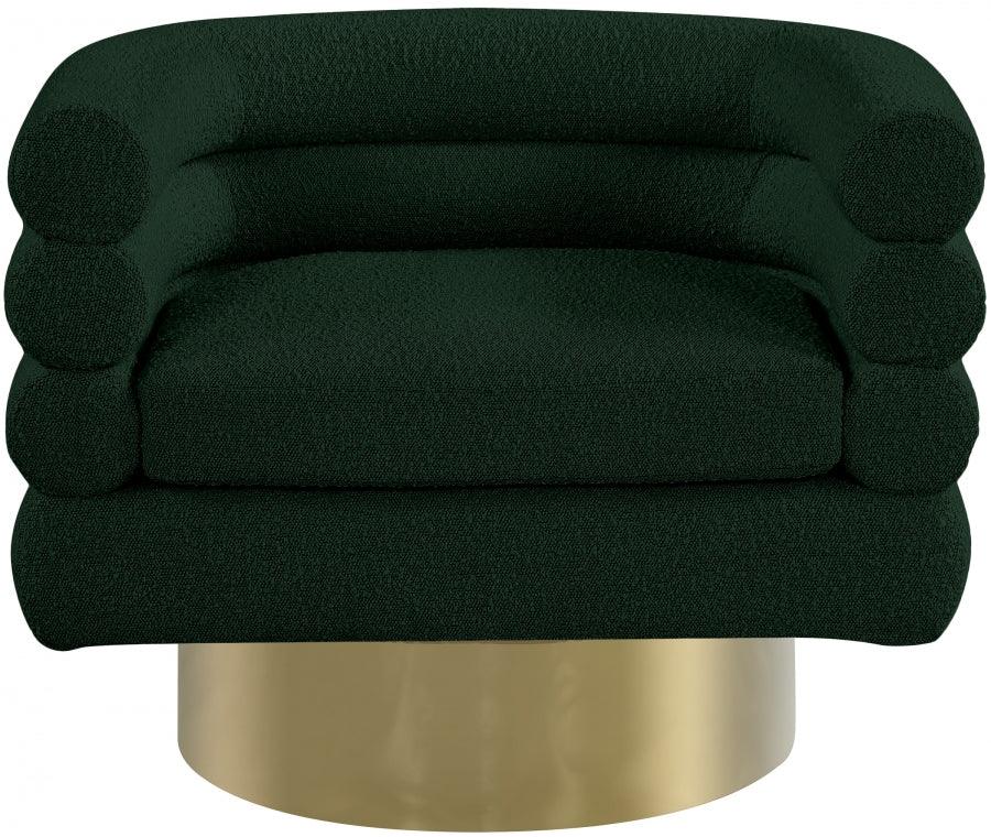 Meridian Furniture - Tessa Boucle Fabric Accent Chair In Green - 544Green - ATL FURNITURE