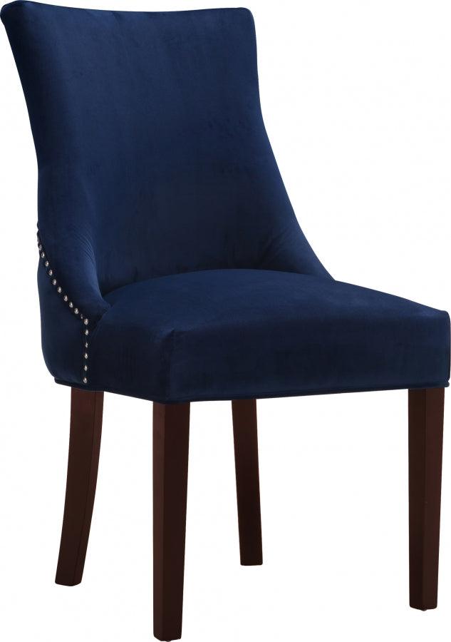 Meridian Furniture - Hannah Velvet Dining Chair Set Of 2 In Navy - 774Navy-C - ATL FURNITURE