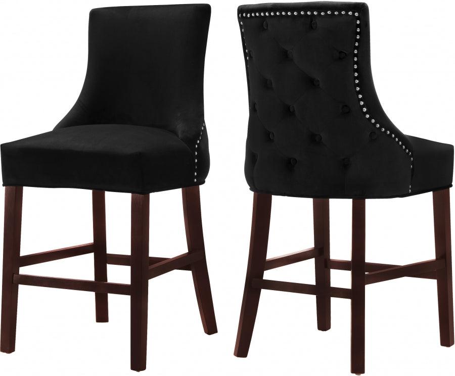 Meridian Furniture - Hannah Counter Stool Set Of 2 In Black - 775Black-C - ATL FURNITURE