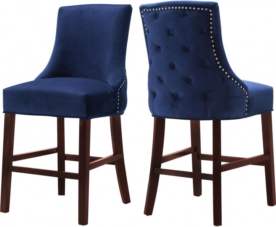 Meridian Furniture - Hannah Counter Stool Set Of 2 In Navy - 775Navy-C - ATL FURNITURE