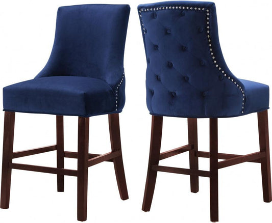 Meridian Furniture - Hannah Counter Stool Set Of 2 In Navy - 775Navy-C - ATL FURNITURE