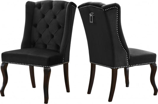 Meridian Furniture - Suri Velvet Dining Chair Set Of 2 In Black - 772Black-C - ATL FURNITURE