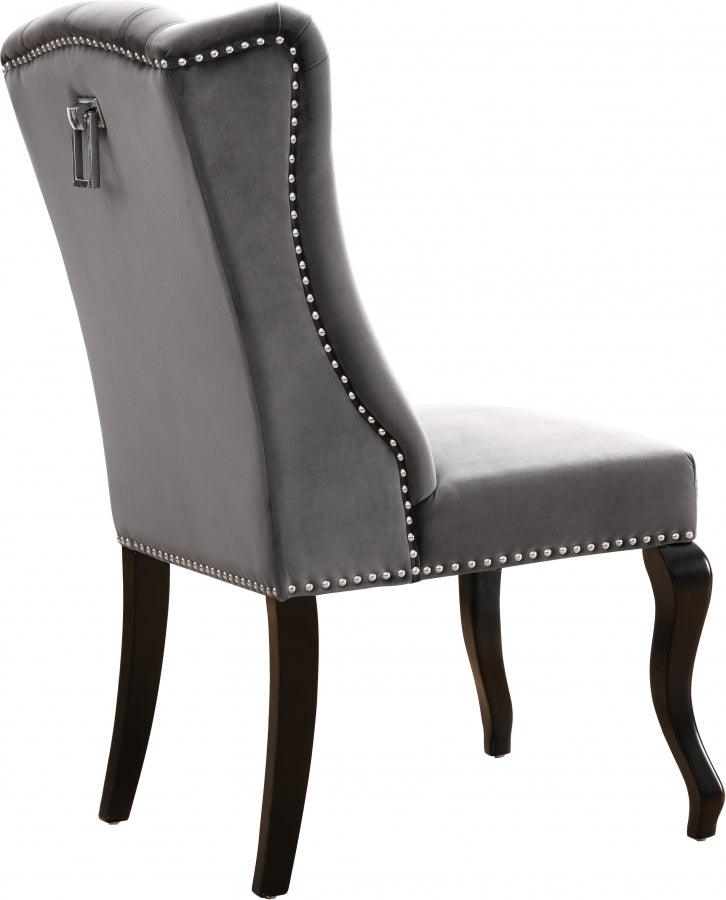 Meridian Furniture - Suri Velvet Dining Chair Set Of 2 In Grey - 772Grey-C - ATL FURNITURE