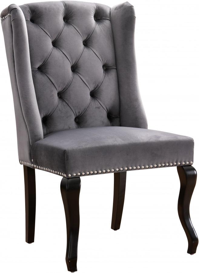 Meridian Furniture - Suri Velvet Dining Chair Set Of 2 In Grey - 772Grey-C - ATL FURNITURE