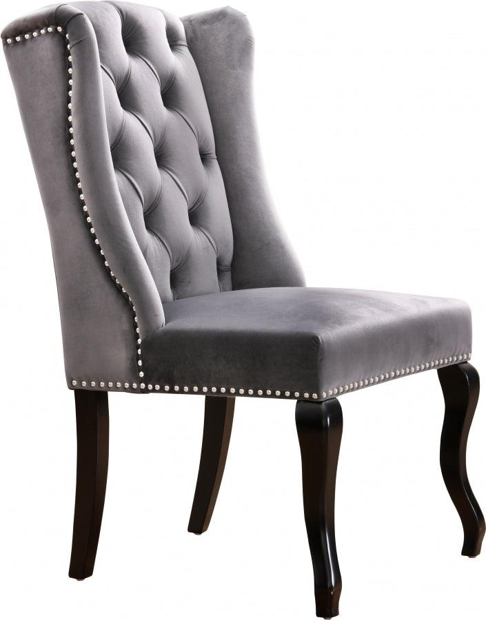 Meridian Furniture - Suri Velvet Dining Chair Set Of 2 In Grey - 772Grey-C - ATL FURNITURE