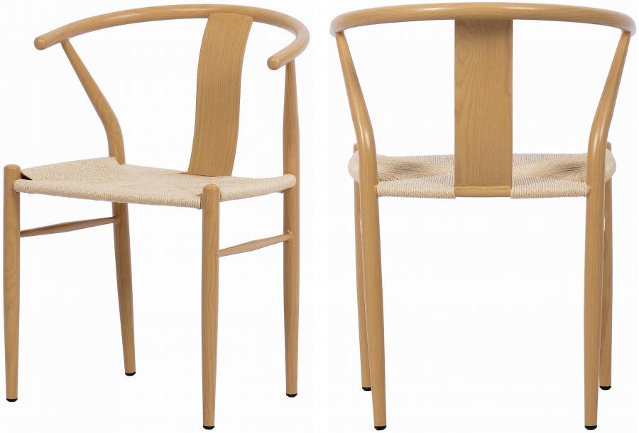 Meridian Furniture - Beck Dining Chair In Oak (Set Of 2) - 893Oak-C - ATL FURNITURE