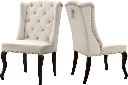 Meridian Furniture - Suri Velvet Dining Chair Set Of 2 In Cream - 772Cream-C - ATL FURNITURE