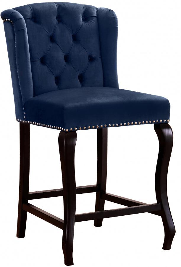 Meridian Furniture - Suri Counter Stool In Navy - 773Navy-C - ATL FURNITURE