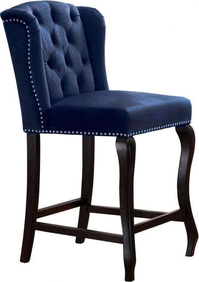 Meridian Furniture - Suri Counter Stool In Navy - 773Navy-C - ATL FURNITURE