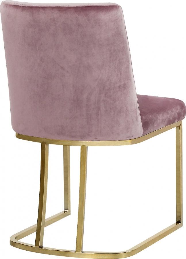 Meridian Furniture - Heidi Velvet Dining Chair Set Of 2 In Pink - 776Pink-C - ATL FURNITURE