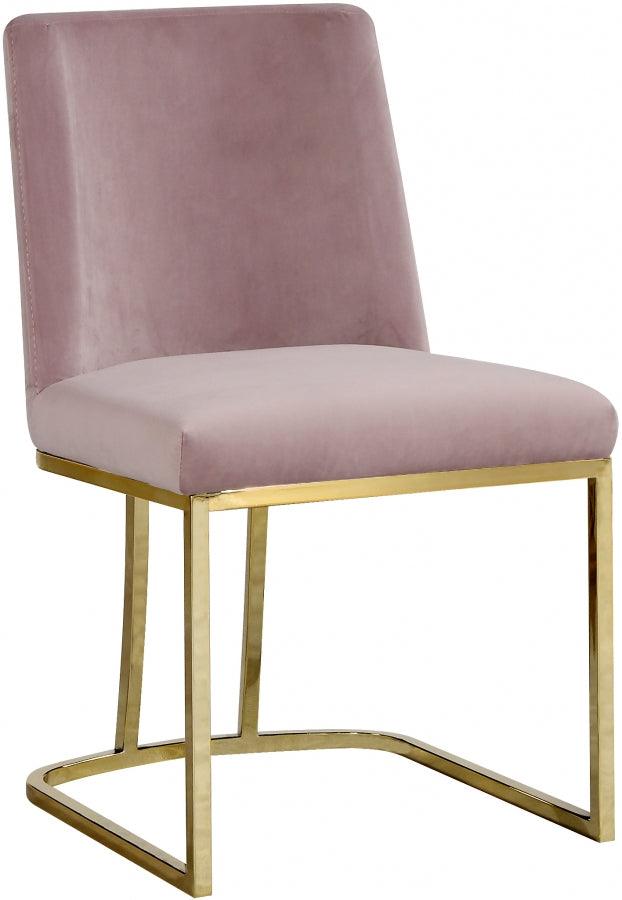 Meridian Furniture - Heidi Velvet Dining Chair Set Of 2 In Pink - 776Pink-C - ATL FURNITURE