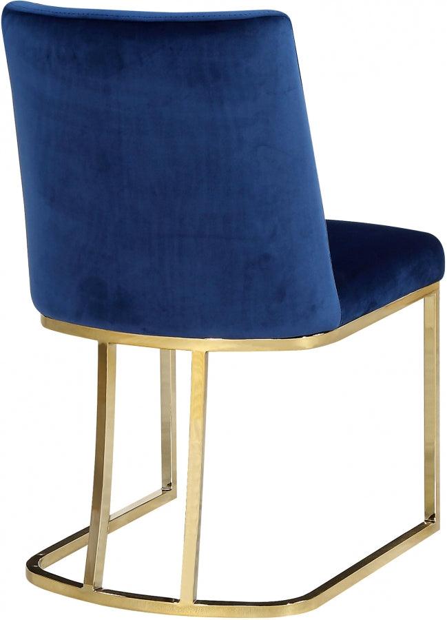 Meridian Furniture - Heidi Velvet Dining Chair Set Of 2 In Navy - 776Navy-C - ATL FURNITURE