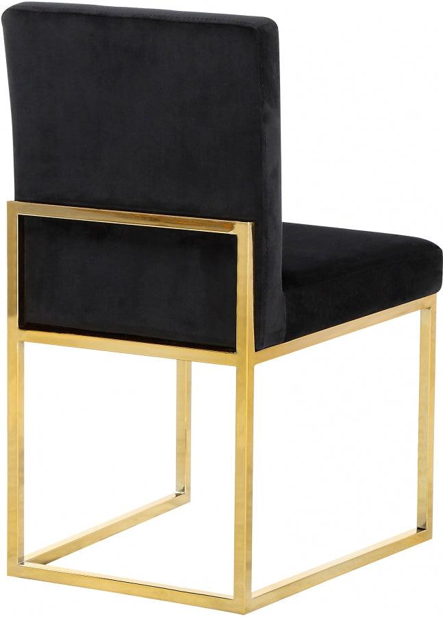 Meridian Furniture - Giselle Velvet Dining Chair Set Of 2 In Black - 778Black-C - ATL FURNITURE