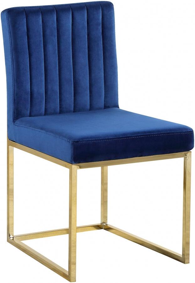 Meridian Furniture - Giselle Velvet Dining Chair Set Of 2 In Navy - 778Navy-C - ATL FURNITURE