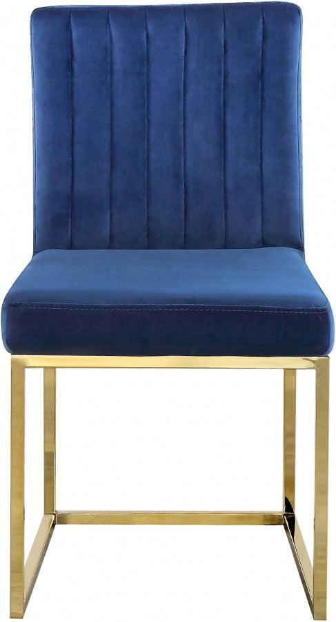 Meridian Furniture - Giselle Velvet Dining Chair Set Of 2 In Navy - 778Navy-C - ATL FURNITURE