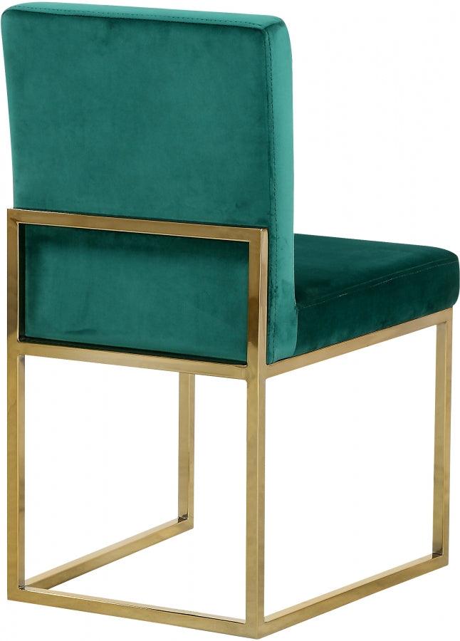 Meridian Furniture - Giselle Velvet Dining Chair Set Of 2 In Green - 778Green-C - ATL FURNITURE