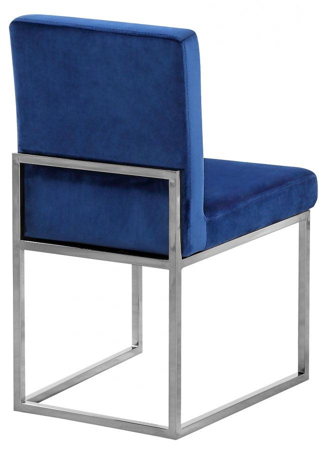 Meridian Furniture - Giselle Velvet Dining Chair Set Of 2 In Navy- 779Navy-C - ATL FURNITURE