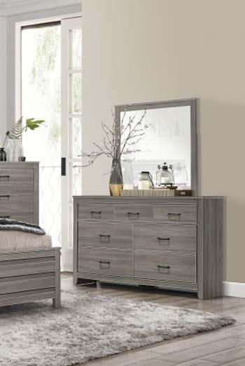 Homelegance - Waldorf Dresser And Mirror In Dark Gray - 1902-6 - ATL FURNITURE