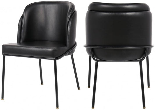 Meridian Furniture - Jagger Faux Leather Dining Chair In Black (Set Of 2) - 883Black-C - ATL FURNITURE