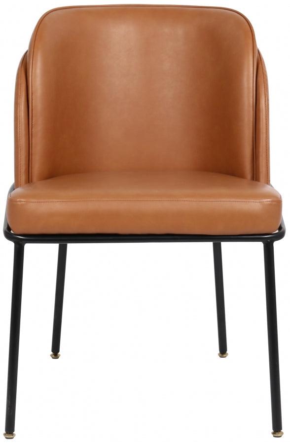 Meridian Furniture - Jagger Faux Leather Dining Chair In Cognac (Set Of 2) - 883Cognac-C - ATL FURNITURE