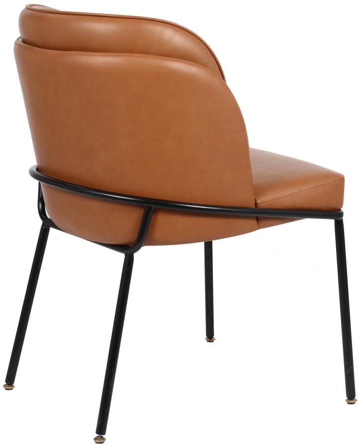 Meridian Furniture - Jagger Faux Leather Dining Chair In Cognac (Set Of 2) - 883Cognac-C - ATL FURNITURE