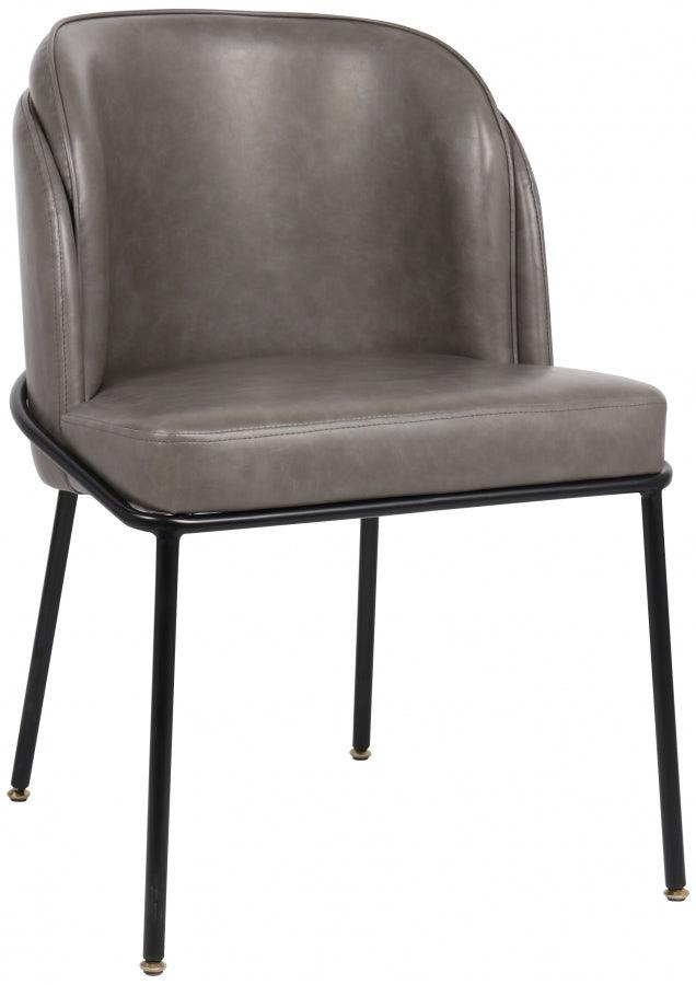 Meridian Furniture - Jagger Faux Leather Dining Chair In Grey (Set Of 2) - 883Grey-C - ATL FURNITURE