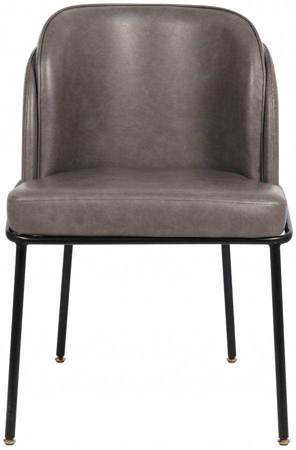 Meridian Furniture - Jagger Faux Leather Dining Chair In Grey (Set Of 2) - 883Grey-C - ATL FURNITURE