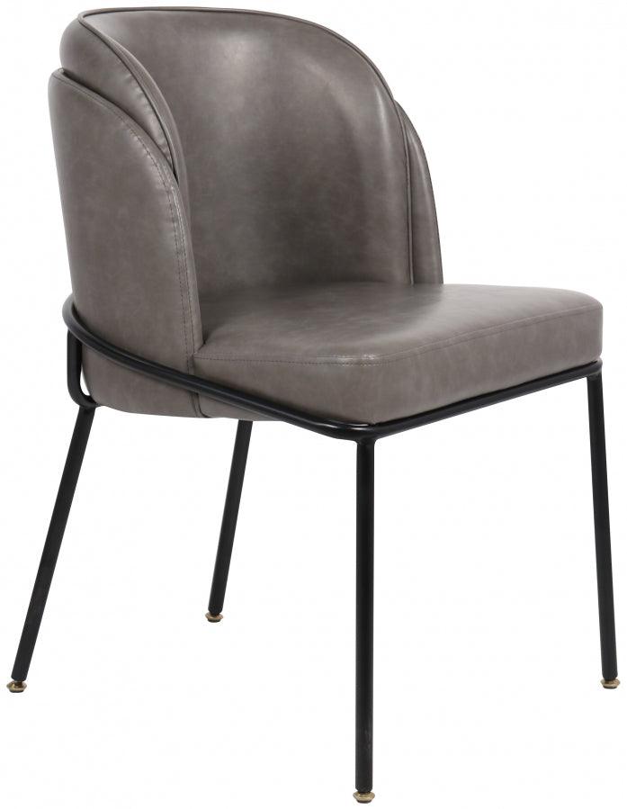 Meridian Furniture - Jagger Faux Leather Dining Chair In Grey (Set Of 2) - 883Grey-C - ATL FURNITURE