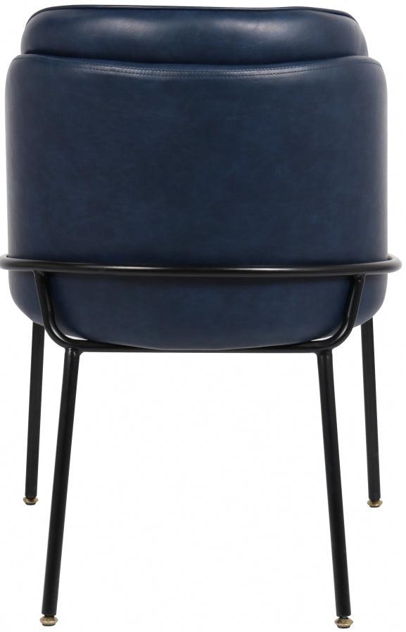 Meridian Furniture - Jagger Faux Leather Dining Chair In Navy (Set Of 2) - 883Navy-C - ATL FURNITURE