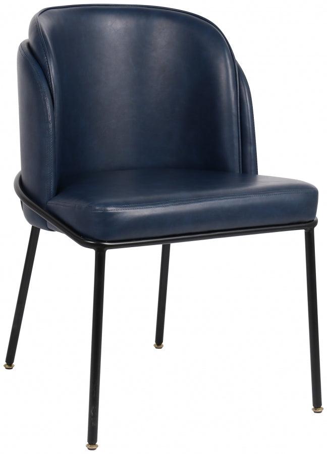 Meridian Furniture - Jagger Faux Leather Dining Chair In Navy (Set Of 2) - 883Navy-C - ATL FURNITURE