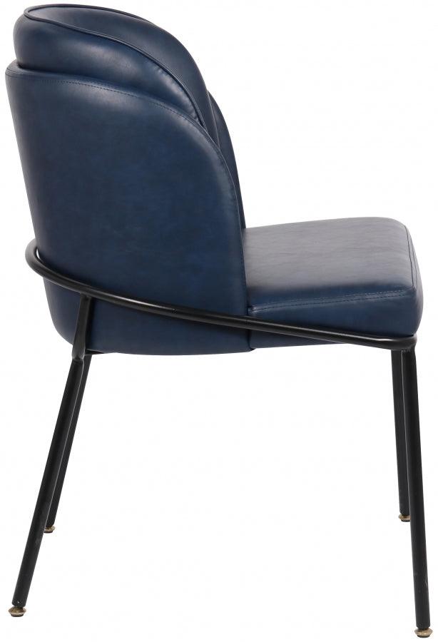 Meridian Furniture - Jagger Faux Leather Dining Chair In Navy (Set Of 2) - 883Navy-C - ATL FURNITURE