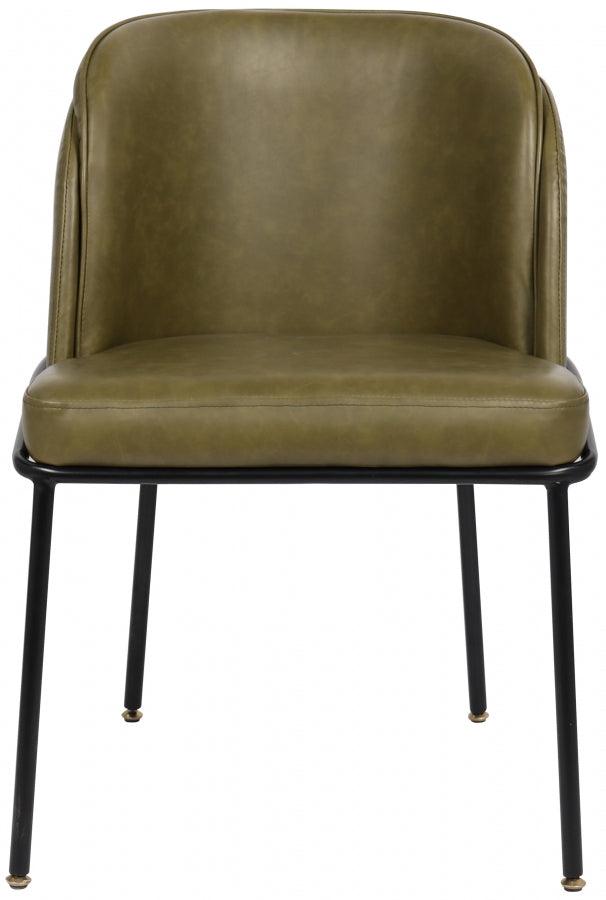 Meridian Furniture - Jagger Faux Leather Dining Chair In Olive (Set Of 2) - 883Olive-C - ATL FURNITURE