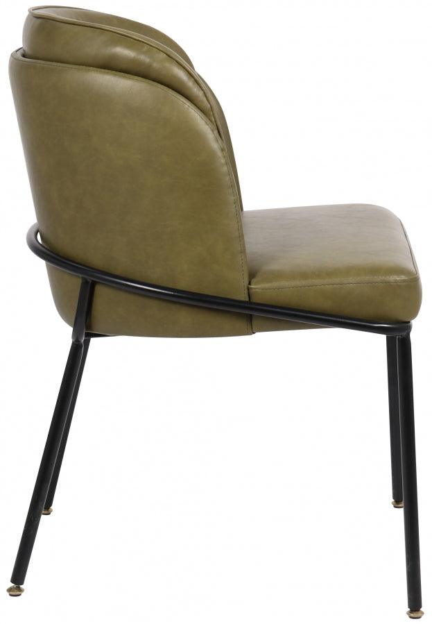 Meridian Furniture - Jagger Faux Leather Dining Chair In Olive (Set Of 2) - 883Olive-C - ATL FURNITURE