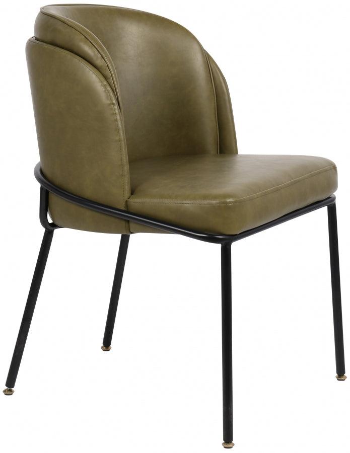 Meridian Furniture - Jagger Faux Leather Dining Chair In Olive (Set Of 2) - 883Olive-C - ATL FURNITURE