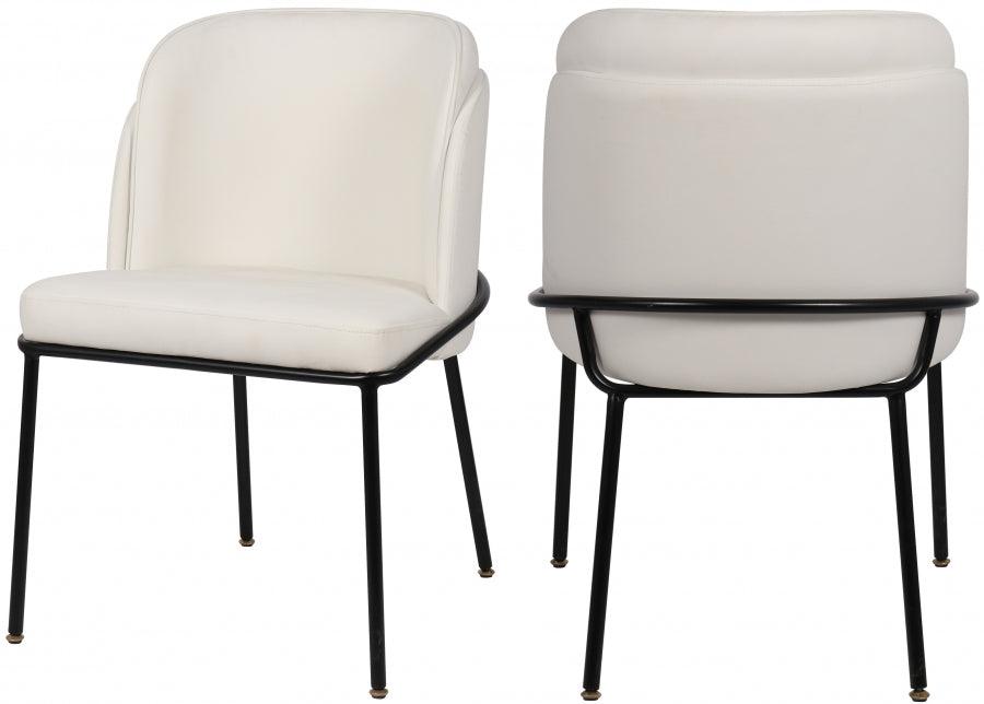 Meridian Furniture - Jagger Faux Leather Dining Chair In White (Set Of 2) - 883White-C - ATL FURNITURE