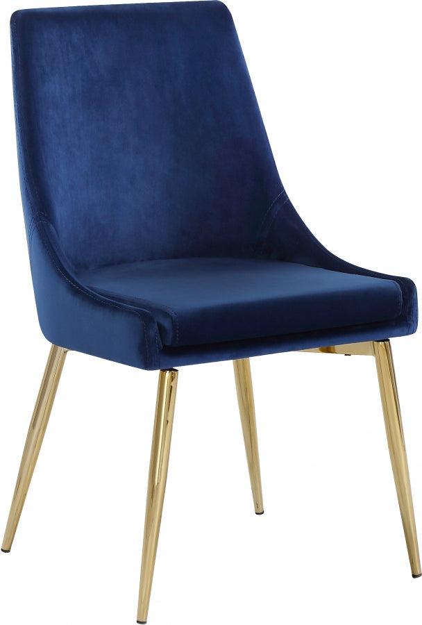 Meridian Furniture - Karina Velvet Dining Chair Set Of 2 In Navy - 783Navy-C - ATL FURNITURE