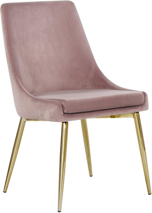 Meridian Furniture - Karina Velvet Dining Chair Set Of 2 In Pink - 783Pink-C - ATL FURNITURE