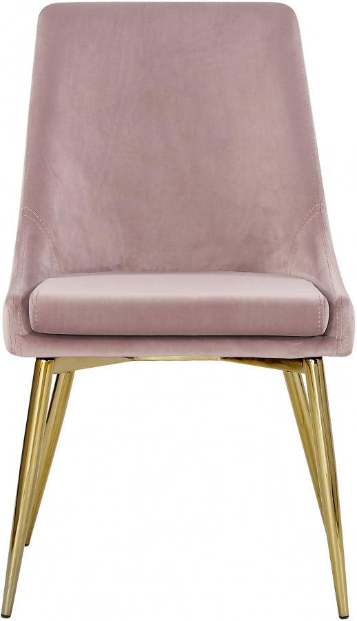 Meridian Furniture - Karina Velvet Dining Chair Set Of 2 In Pink - 783Pink-C - ATL FURNITURE