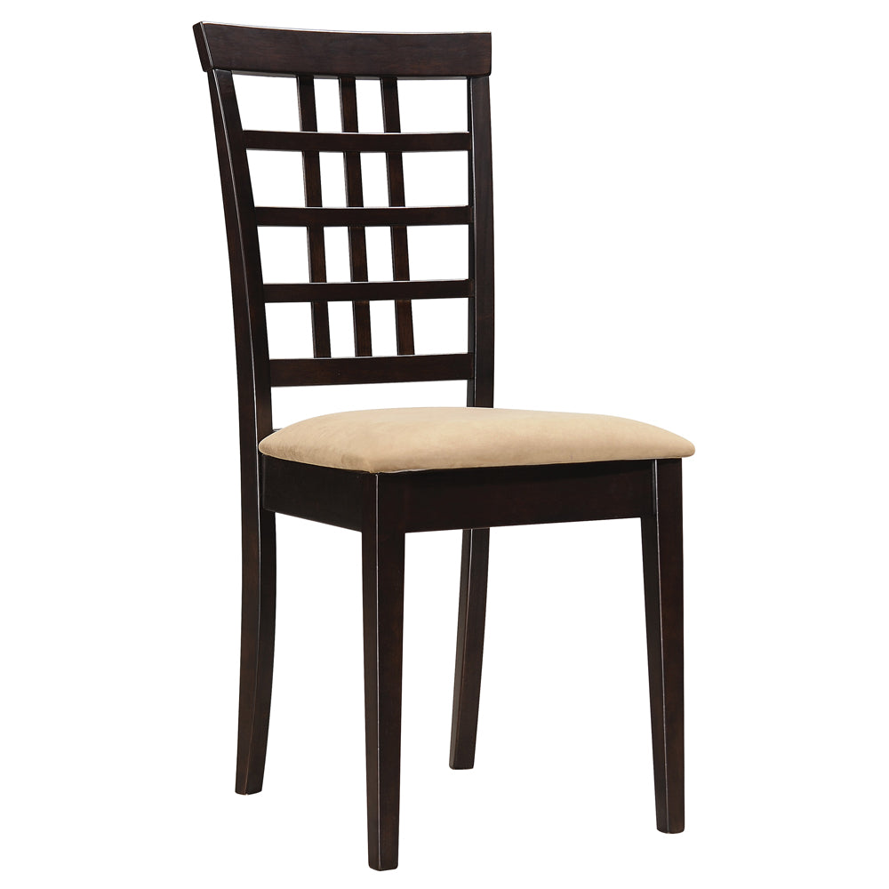 Kelso Lattice Back Dining Side Chair Cappuccino (Set of 2)